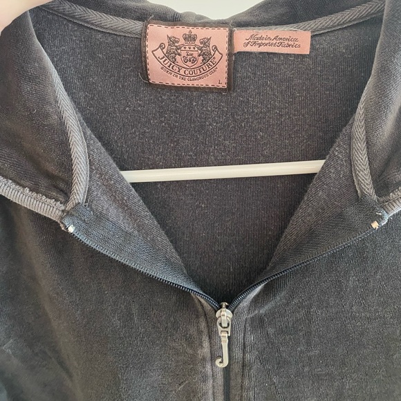 Juicy Couture Gray Velour Hoodie - Picture 3 of 3